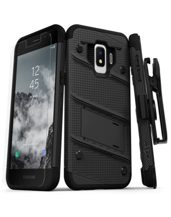 Zizo Bolt Samsung Galaxy J2 Tough Case & Screen Protector - Black