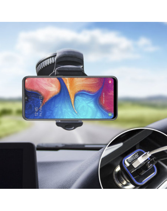 Olixar DriveTime Samsung Galaxy A20 Car Holder & Charger Pack
