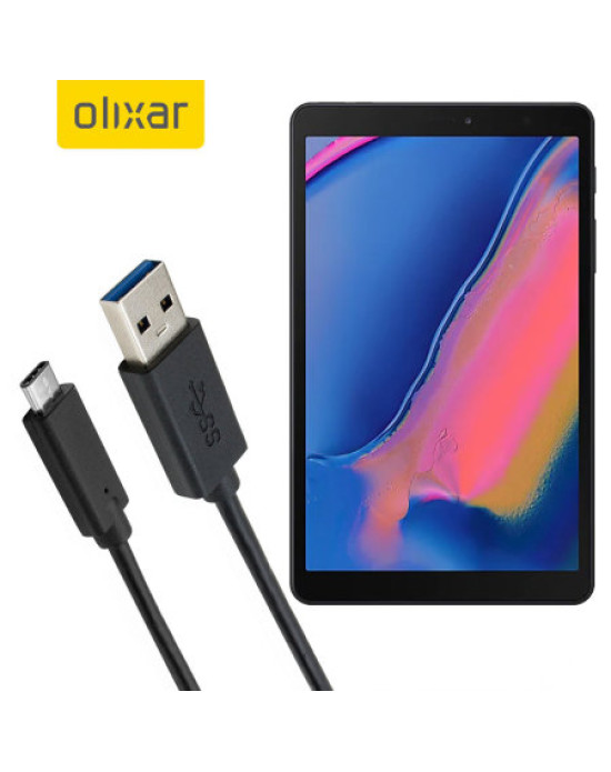 Olixar USB-C Samsung Galaxy Tab A 8.0 2019 Charging Cable - Black 1m