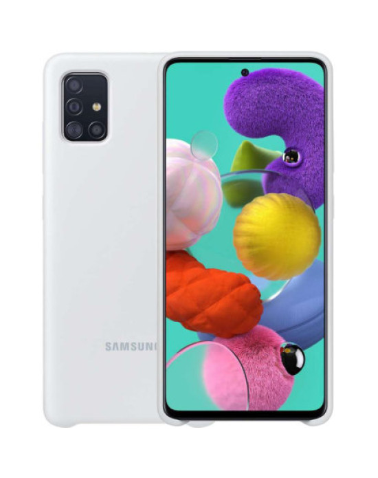 Official Samsung Galaxy A51 Silicone Cover Case - White