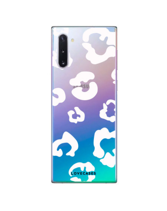 LoveCases Samsung Note 10 Leopard Print Case - Clear White LoveCases Samsung Note 10 Leopard Print Case - Clear White