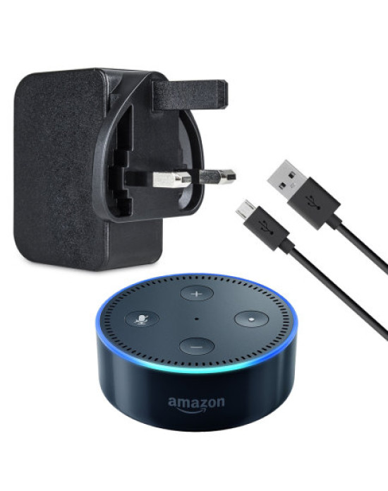 Amazon Echo Dot Power Adapter and 1m Cable - Black