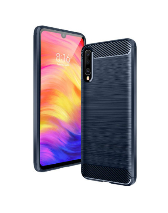 Olixar Samsung Galaxy A50s Carbon Fibre Protective Case - Blue