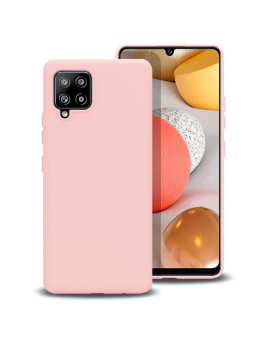 Olixar Soft Silicone Samsung Galaxy A42 5G Case - Pastel Pink