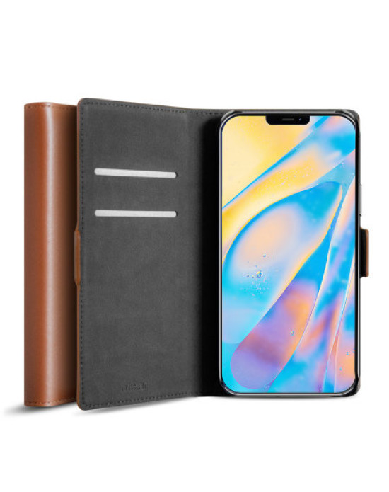 Olixar Genuine Leather iPhone 12 mini Wallet Case - Brown
