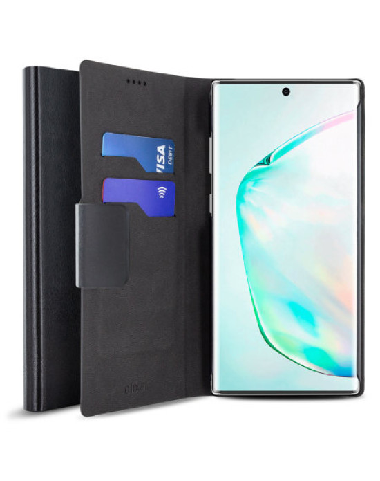 Olixar Leather-Style Samsung Note 10 Plus 5G Wallet Stand Case - Black