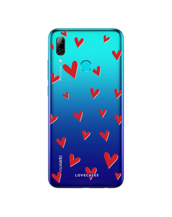 LoveCases Huawei P Smart 2019 Hearts Phone Case - Clear Red LoveCases Huawei P Smart 2019 Hearts Phone Case - Clear Red