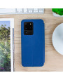 Olixar Soft Silicone Samsung Galaxy S20 Ultra Wallet Case - Navy Blue