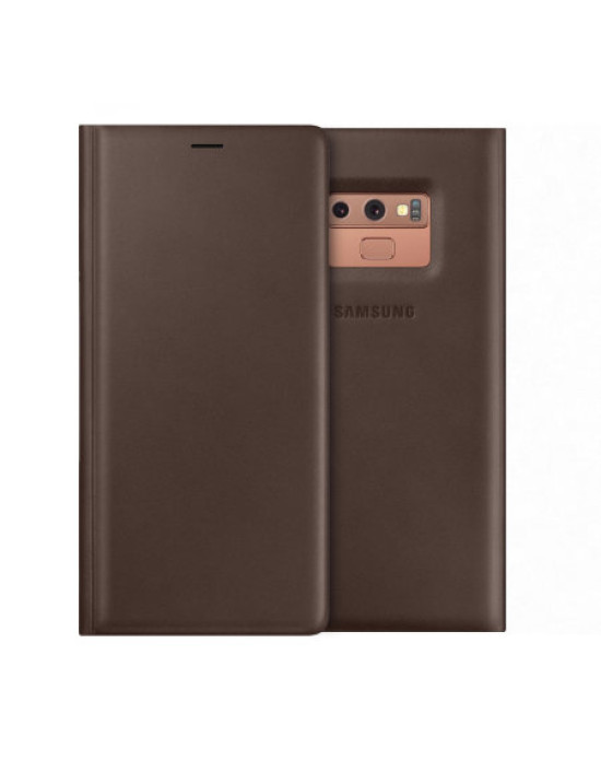 Official Samsung Galaxy Note 9 Leather Wallet Cover Case - Brown