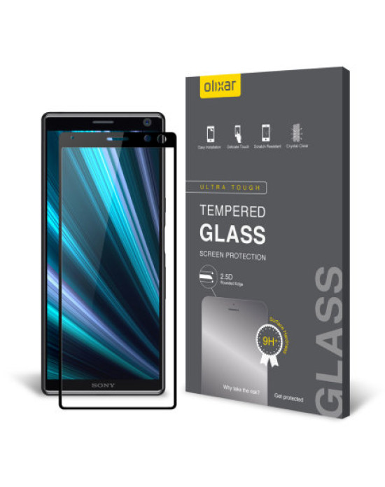 Olixar Sony Xperia 10 Full Cover Glass Screen Protector - Black Olixar Sony Xperia 10 Full Cover Glass Screen Protector - Black