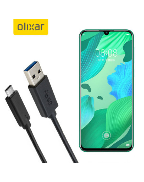 Olixar USB-C Huawei Nova 5 Charging Cable - Black 1m