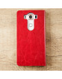 Olixar Leather-Style LG V10 Wallet Stand Case - Red