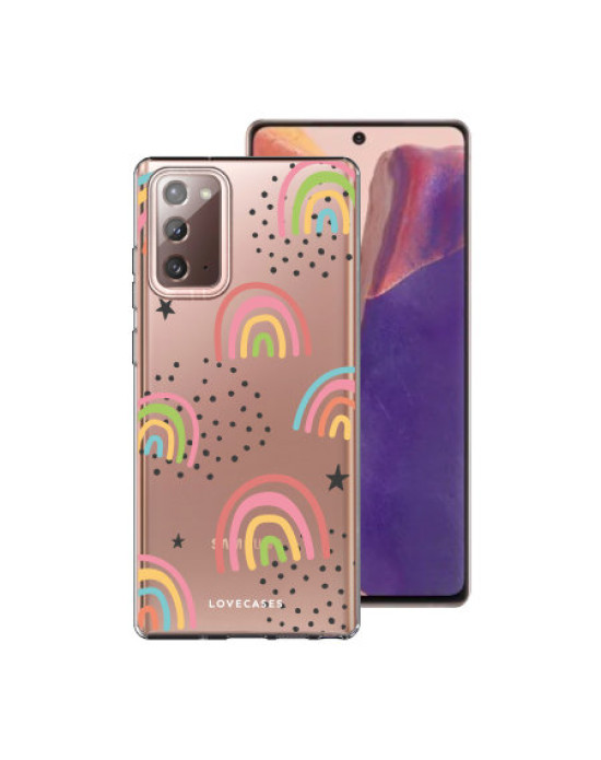 LoveCases Samsung Galaxy Note 20 5G Gel Case - Abstract Rainbow