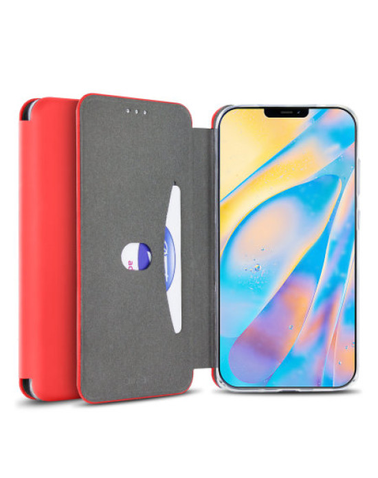 Olixar Soft Silicone iPhone 12 Wallet Case - Red
