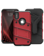 Zizo Bolt iPhone XS Tough Case & Screen Protector - Red / Black