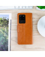Olixar Leather-Style Samsung Galaxy S20 Ultra Wallet Stand Case -Brown