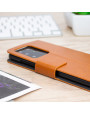 Olixar Leather-Style Samsung Galaxy S20 Ultra Wallet Stand Case -Brown