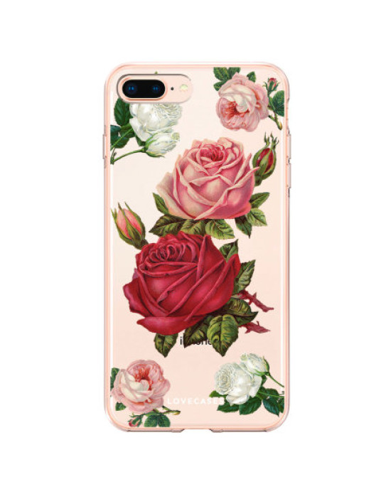 LoveCases iPhone 8 Plus Roses Case - Clear