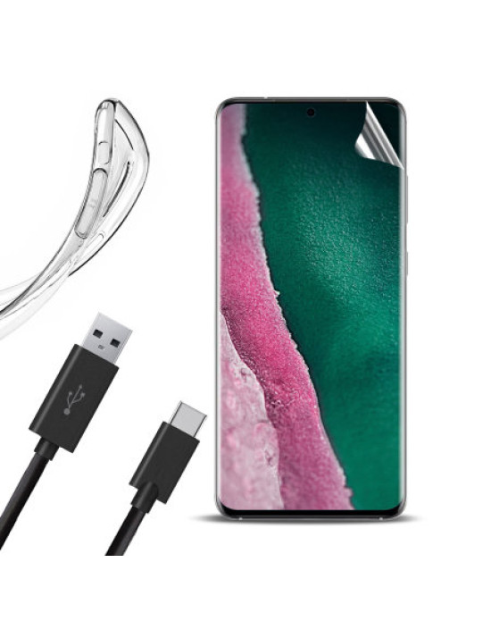 Olixar Essential Samsung S20 Plus Case, Screen Protector & Cable Pack