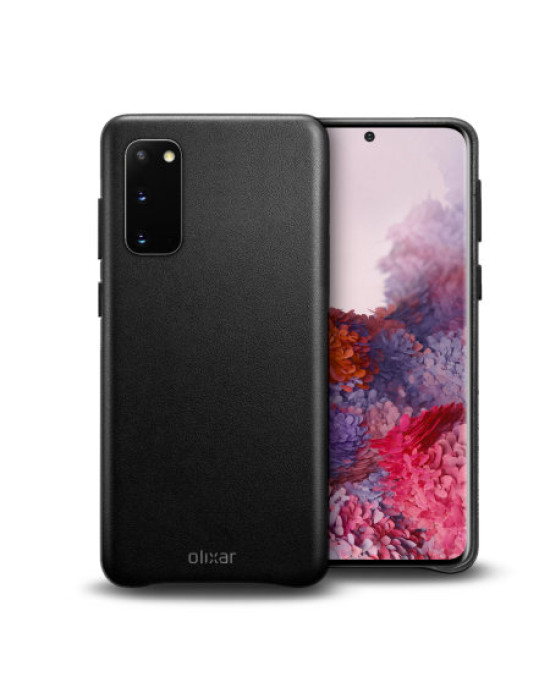 Olixar Genuine Leather Samsung Galaxy S20 Case - Black
