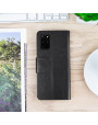 Olixar Leather-Style Samsung Galaxy S20 Plus Wallet Stand Case - Black