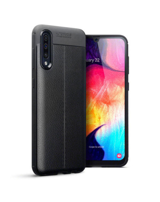 Olixar Attache Samsung Galaxy A70s Leather-Style Case - Black