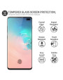 Olixar Galaxy S10 Plus Case Compatible Glass Screen Protector - Black