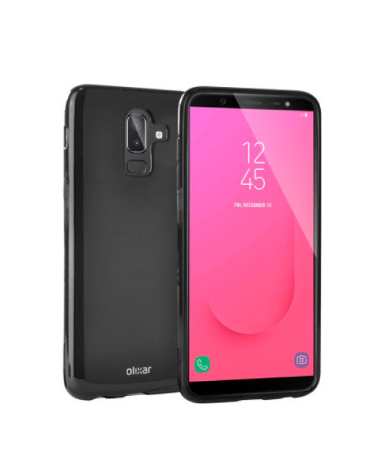 Olixar FlexiShield Samsung Galaxy J8 2018 Gel Case - Solid Black Olixar FlexiShield Samsung Galaxy J8 2018 Gel Case - Solid Black