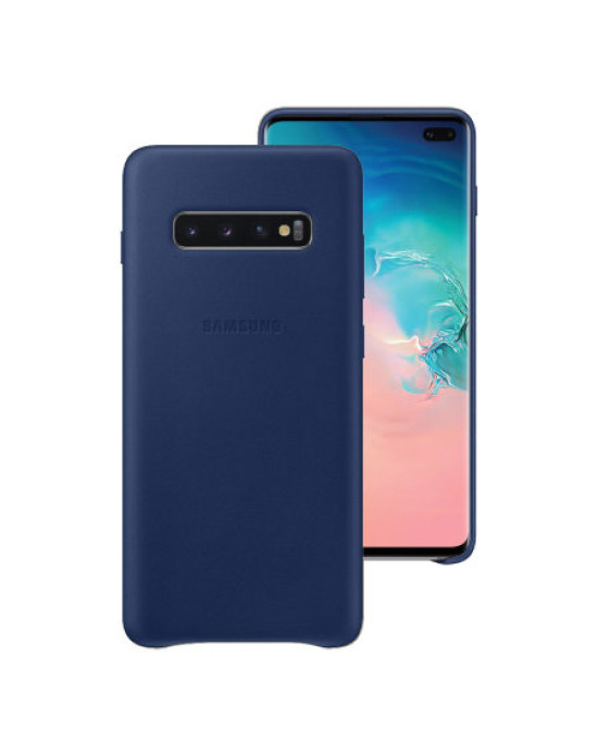 Official Samsung Galaxy S10 Plus Leather Cover Case - Navy