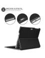 Olixar Leather-style Microsoft Surface Go 1 Folio Stand Case - Black