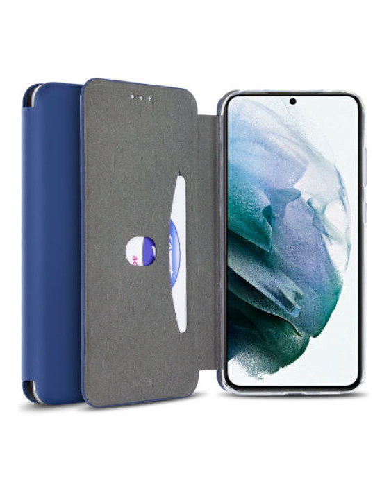 Olixar Soft Silicone Samsung Galaxy S21 Plus Wallet Case - Navy Blue