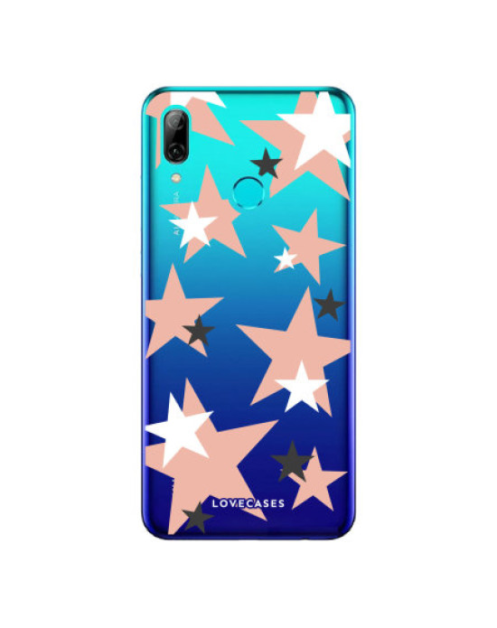 LoveCases Huawei P Smart 2019 Pink Star Clear Phone Case LoveCases Huawei P Smart 2019 Pink Star Clear Phone Case