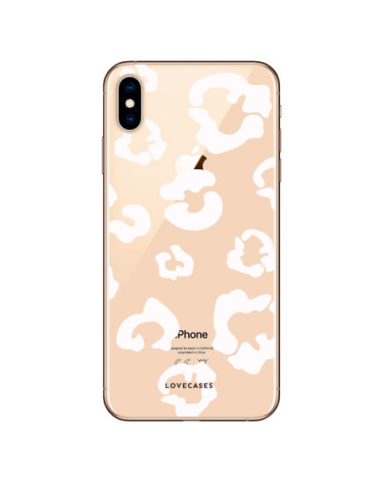 LoveCases iPhone XS Max Leopard Print Case - Clear White
