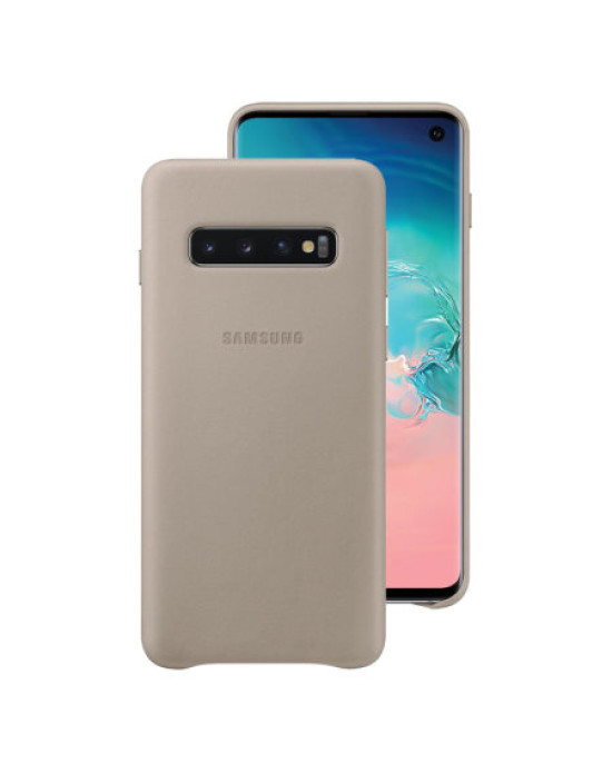 Official Samsung Galaxy S10 Leather Cover Case - Grey