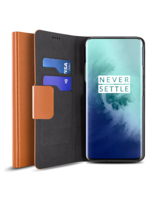 Olixar Leather-Style OnePlus 7T Pro Wallet Stand Case - Brown