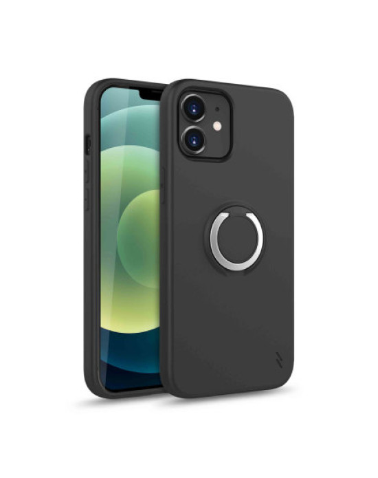 Zizo Revolve Series iPhone 12 mini Thin Ring Case - Magnetic Black