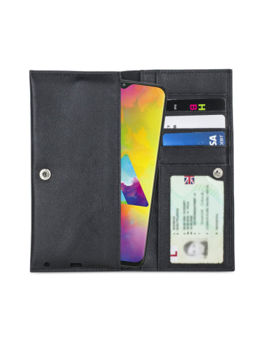 Olixar Primo Genuine Leather Samsung Galaxy M20 Wallet Case - Black