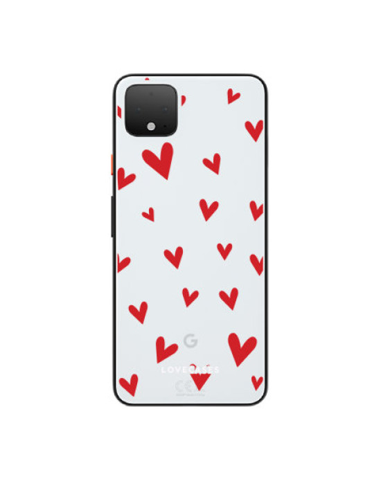 LoveCases Google Pixel 4 XL Hearts Clear Phone Case