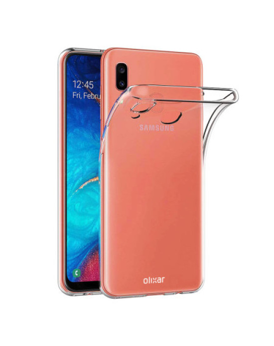Olixar FlexiShield Samsung Galaxy A20 Gel Case - Clear Olixar FlexiShield Samsung Galaxy A20 Gel Case - Clear