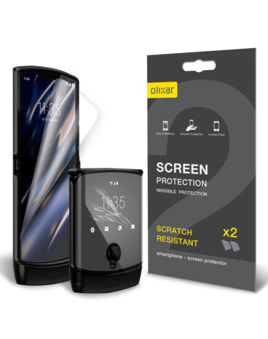 Olixar Front And Back Motorola Razr 5G Film Screen Protectors