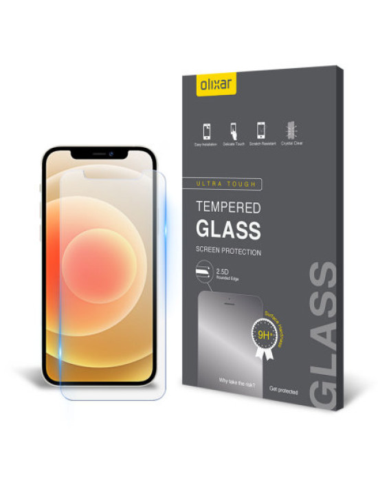 Olixar iPhone 12 mini Tempered Glass Screen Protector - Black