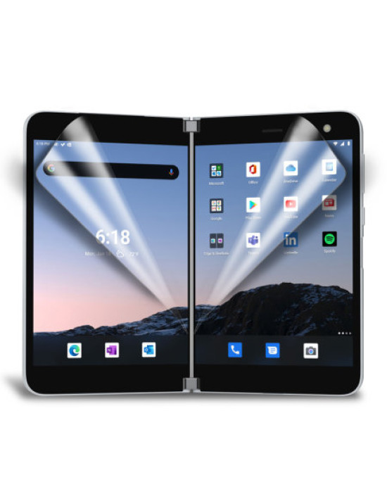 Olixar Microsoft Surface Duo Film Screen Protector 2-in-1 Pack