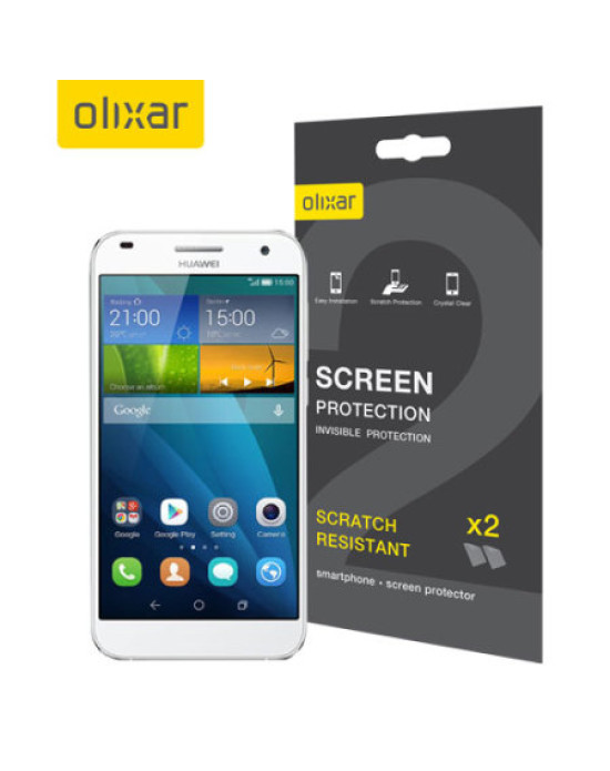 Olixar Huawei Ascend G7 Screen Protector 2-in-1 Pack