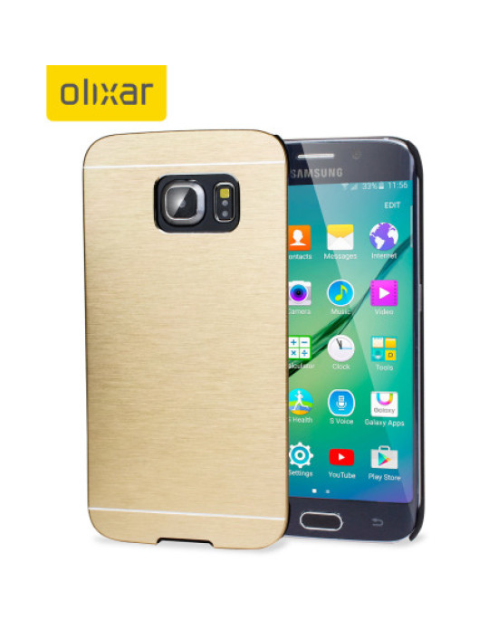 Olixar Aluminium Samsung Galaxy S6 Edge Shell Case - Gold