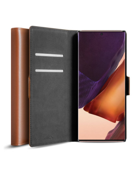 Olixar Genuine Leather Samsung Galaxy Note 20 Ultra Wallet Case Brown