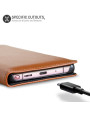 Olixar Genuine Leather Samsung Galaxy Note 20 Ultra Wallet Case Brown