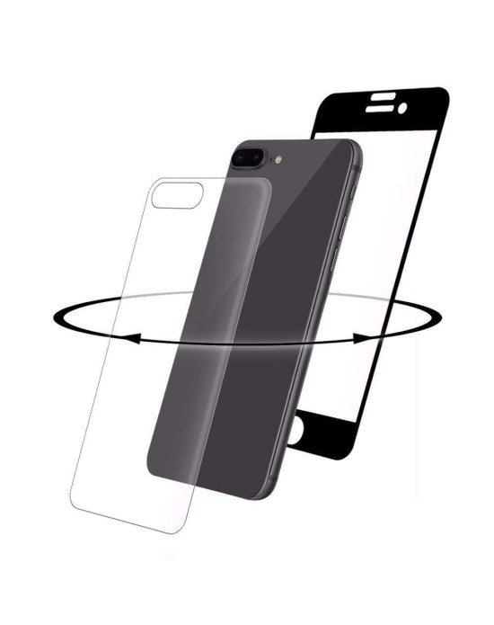 Eiger 3D 360 GLASS Tempered Glass Screen Protector for Apple iPhone 8 Plus in Cl