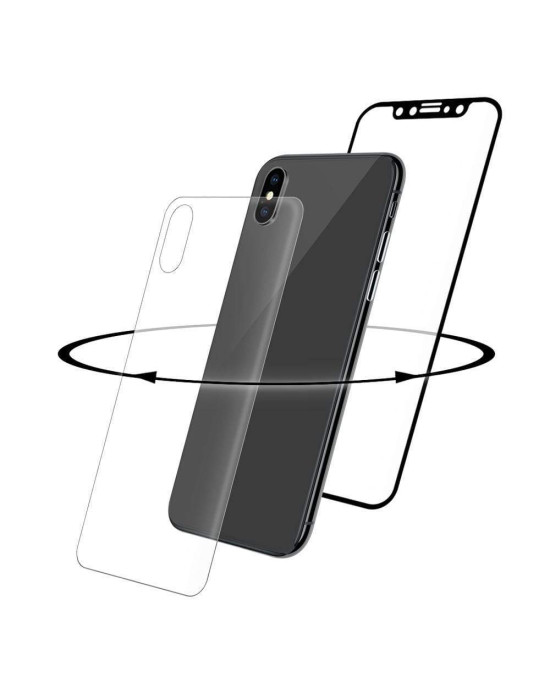 Eiger 3D 360 GLASS Tempered Glass Screen Protector for Apple iPhone X/XS in Clea