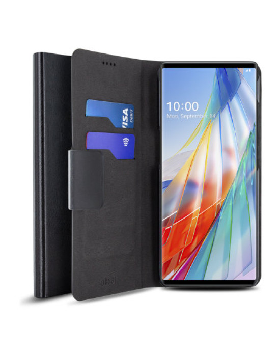 Olixar Leather-Style LG Wing 5G Wallet Case - Black