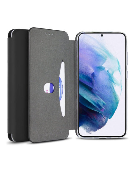 Olixar Soft Silicone Samsung Galaxy S21 Wallet Case - Black